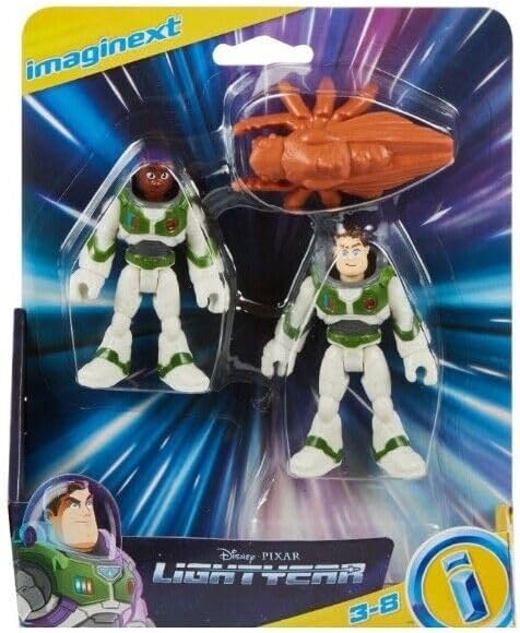 Fisher-Price Imaginext Disney und Pixar Lightyear Buzz Lightyear und Alisha Hawthorne Action-Figuren-Set, 2 Stück