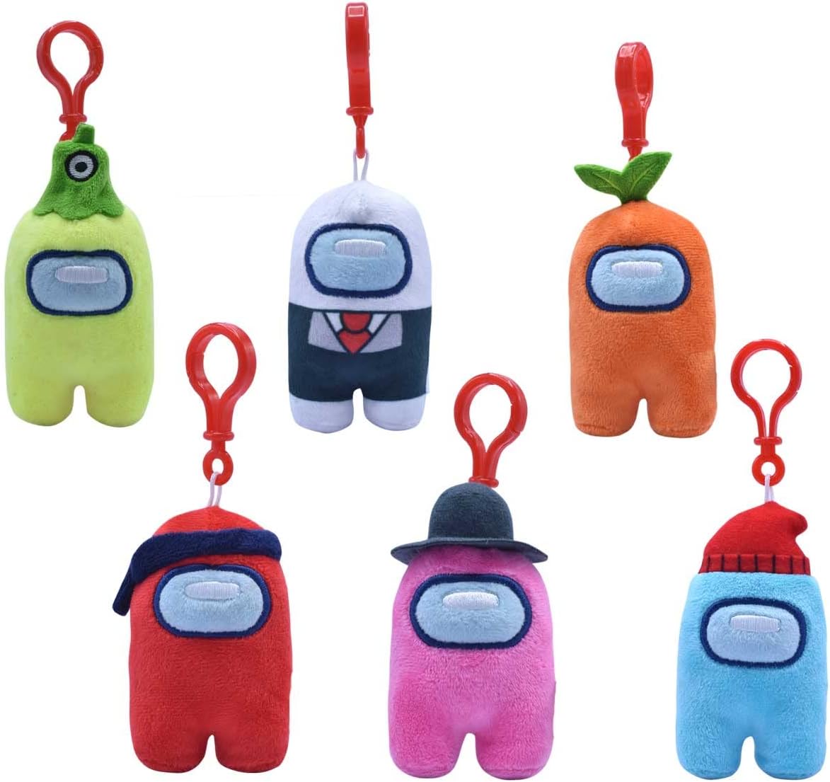 Just Toys LLC Among US 3" Plush Backpack Hangers