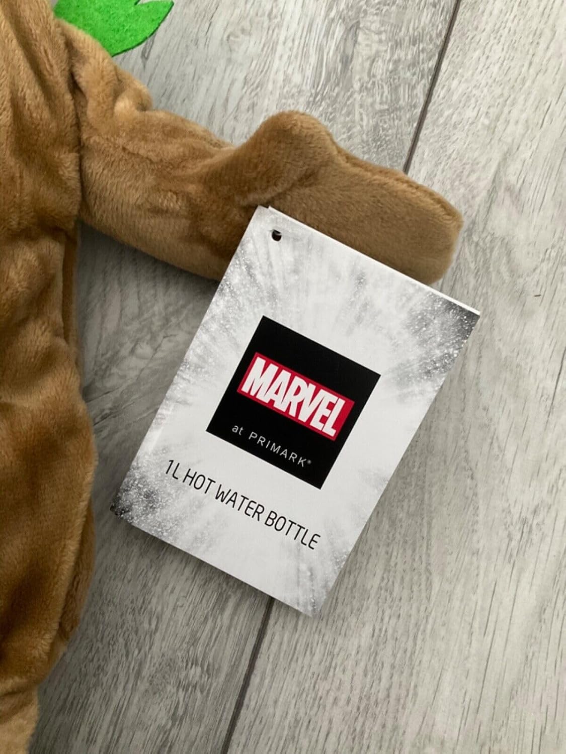 Wärmflasche Hot Water Bottle Bouillotte Auswahl Baby Yoda, Spiderman, Grinch, Groot , Stitch , Angel Plush Plüsch 1 Liter (Groot Wärmflasche)