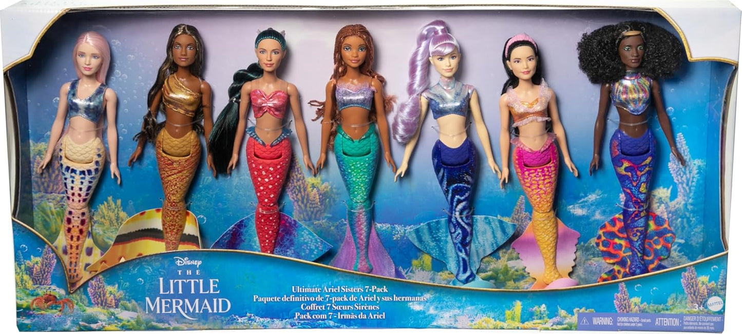 Mattel Disney the Little Mermaid Ultimate Ariel Sisters 7-Pack 33x39,5 cm