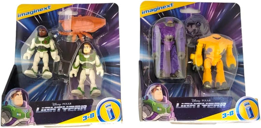 Fisher-Price Imaginext Disney und Pixar Lightyear Buzz Lightyear und Alisha Hawthorne Action-Figuren-Set, 2 Stück