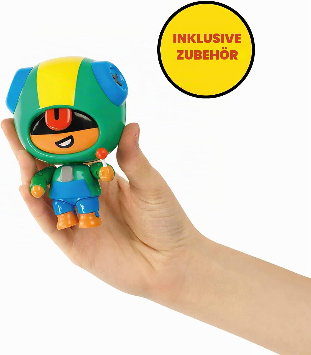 Brawl Stars Leon Actionfigur | 11,4 cm große Sammlerstücke Spielzeugfigur | P.M.I. Ofically Licensed Toys | Supercell | Geschenk für Videospieler | Gelenkfigur