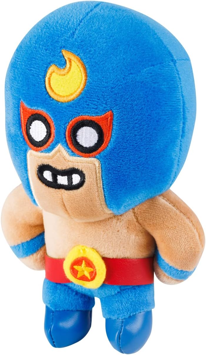 Brawl Stars EL Primo The Mexican Wrestler Plushies | 15,2 cm 16,5 cm hoch | Plüsch-Spielzeugpuppe | P.M.I. Offizielles Lizenzprodukt | Supercell | Geschenk für Gamer | Sammlerstück