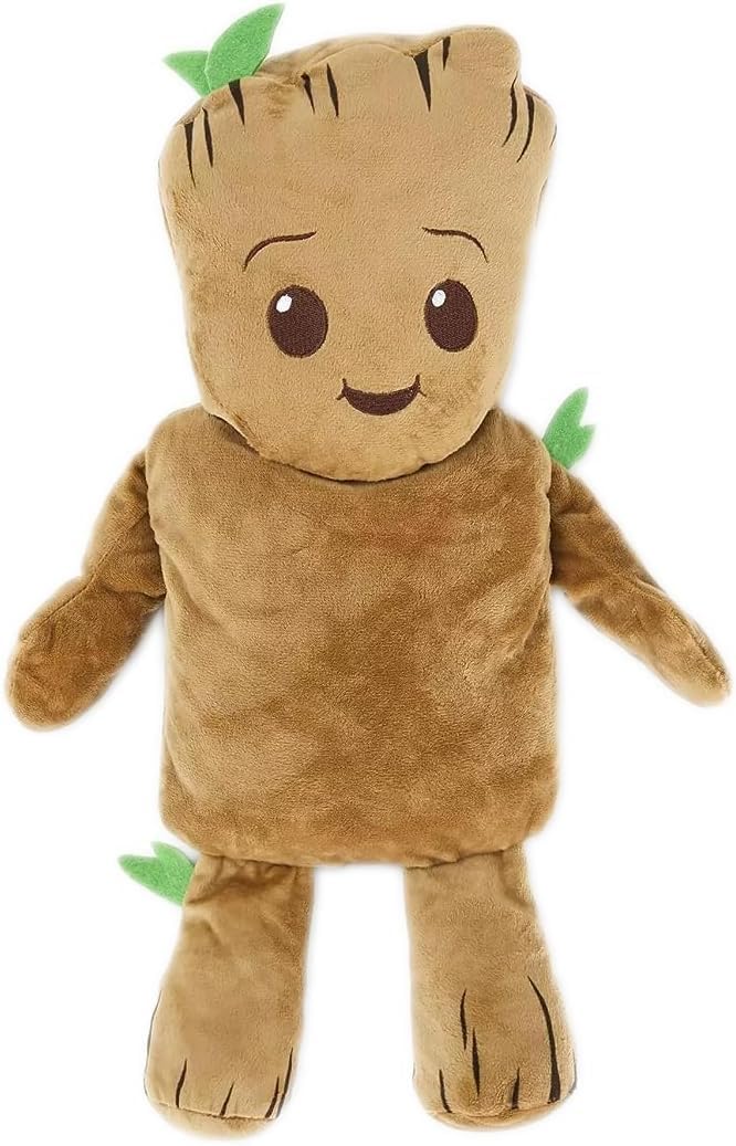 Wärmflasche Hot Water Bottle Bouillotte Auswahl Baby Yoda, Spiderman, Grinch, Groot , Stitch , Angel Plush Plüsch 1 Liter (Groot Wärmflasche)