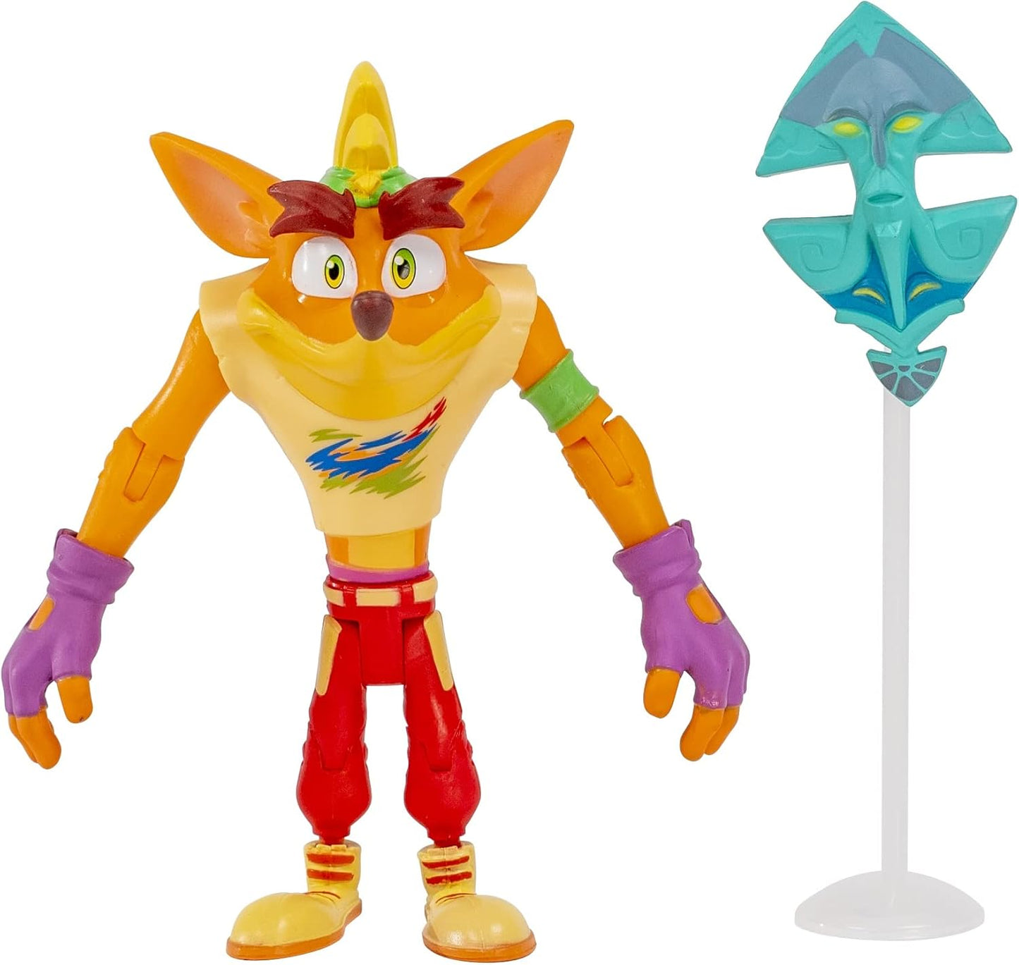 Crash Bandicoot Figur 12 cm Retro Crash mit Maske Action Figure