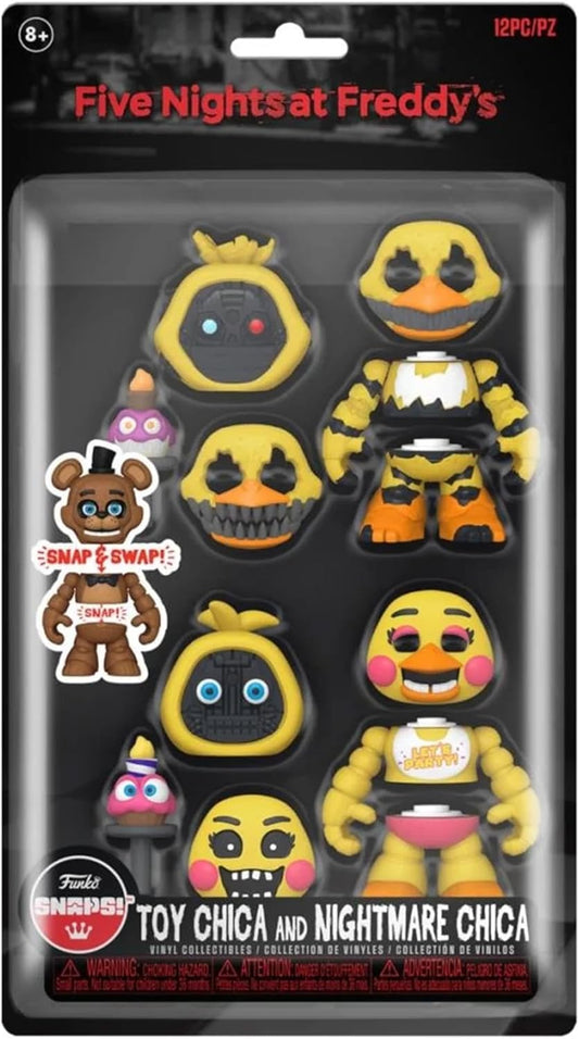 Funko Five Nights at Freddy's (FNAF) Snap: Nightmare Chica The Chicken & Toy Chica The Chicken 2PK - Vinyl-Sammelfigur - Geschenkidee - Offizielle Handelswaren - Spielzeug Für Kinder und Erwachsene
