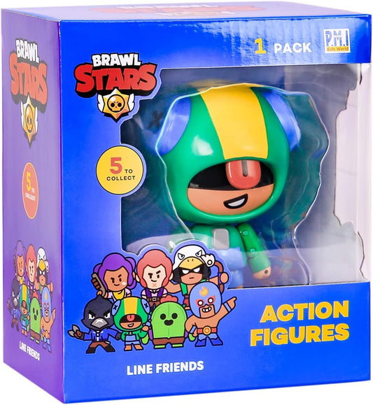 Brawl Stars Leon Actionfigur | 11,4 cm große Sammlerstücke Spielzeugfigur | P.M.I. Ofically Licensed Toys | Supercell | Geschenk für Videospieler | Gelenkfigur