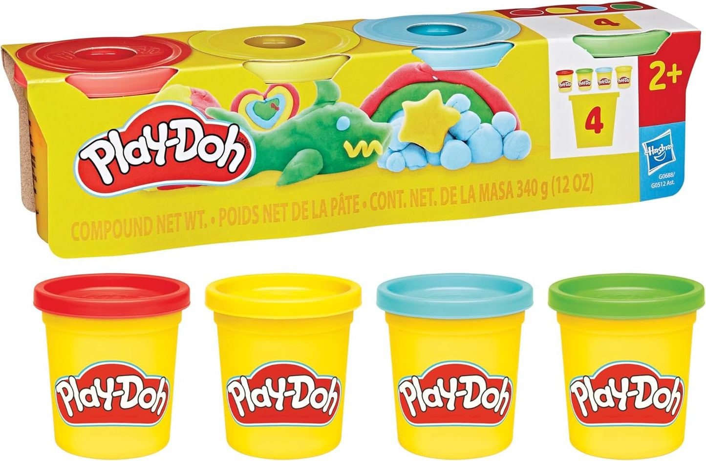Play-Doh 4er-Pack Klassische Farben à 85 g