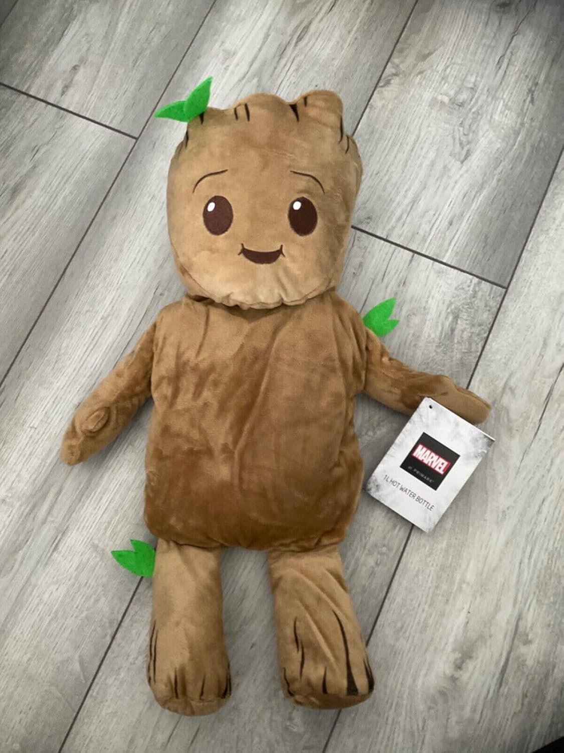 Wärmflasche Hot Water Bottle Bouillotte Auswahl Baby Yoda, Spiderman, Grinch, Groot , Stitch , Angel Plush Plüsch 1 Liter (Groot Wärmflasche)