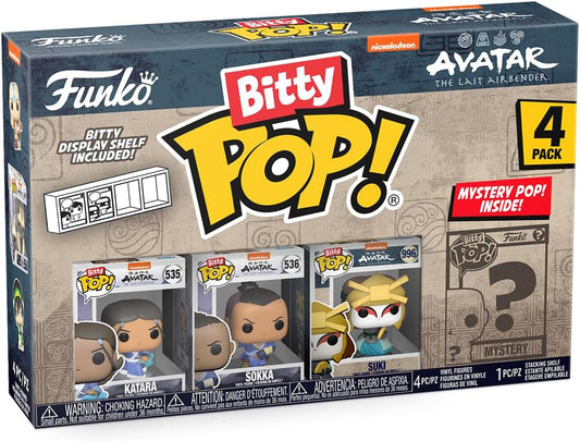 Funko Bitty Pop! Avatar: TLA - Katara 4PK - Katara, Sokka, Suki und eine Überraschungs-Mini-Figur - 0.9 Inch (2.2 cm) - Avatar: The Last Airbender Sammlerstück - Geschenkidee Fans