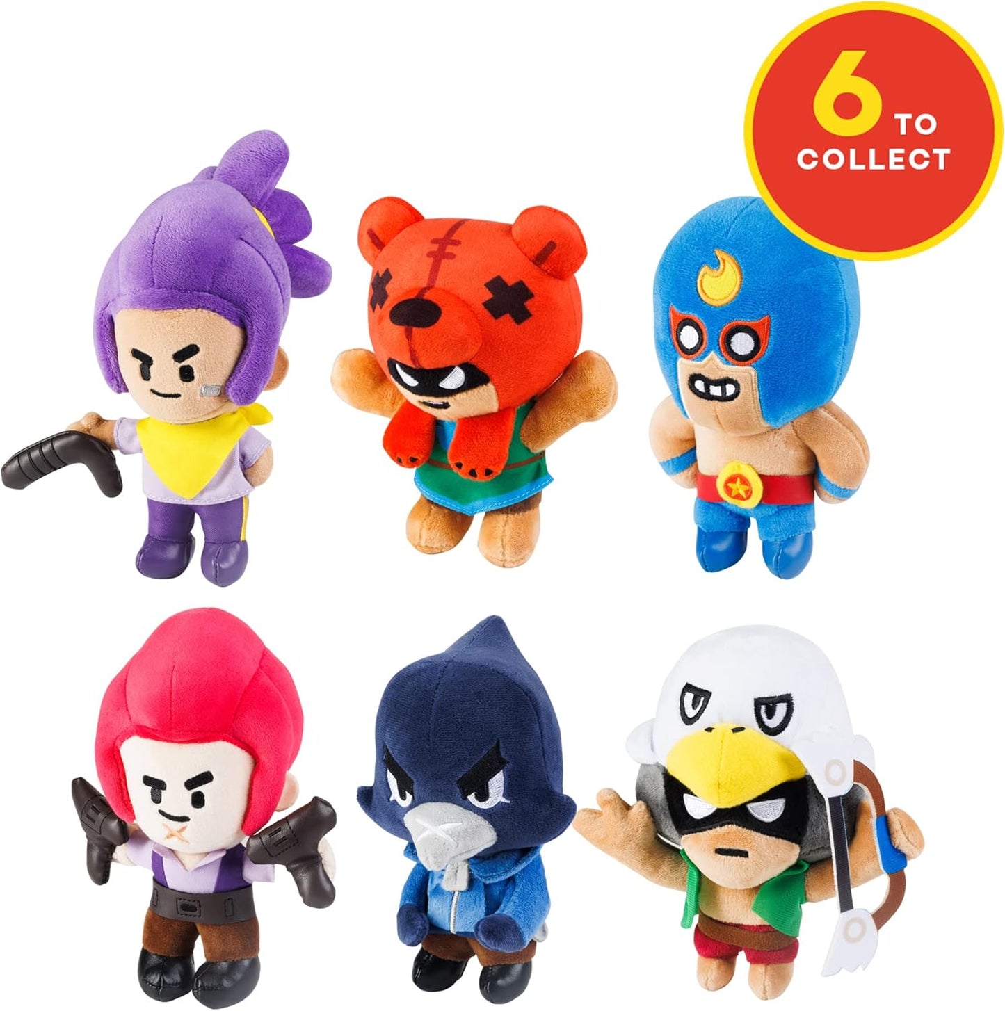 Brawl Stars EL Primo The Mexican Wrestler Plushies | 15,2 cm 16,5 cm hoch | Plüsch-Spielzeugpuppe | P.M.I. Offizielles Lizenzprodukt | Supercell | Geschenk für Gamer | Sammlerstück