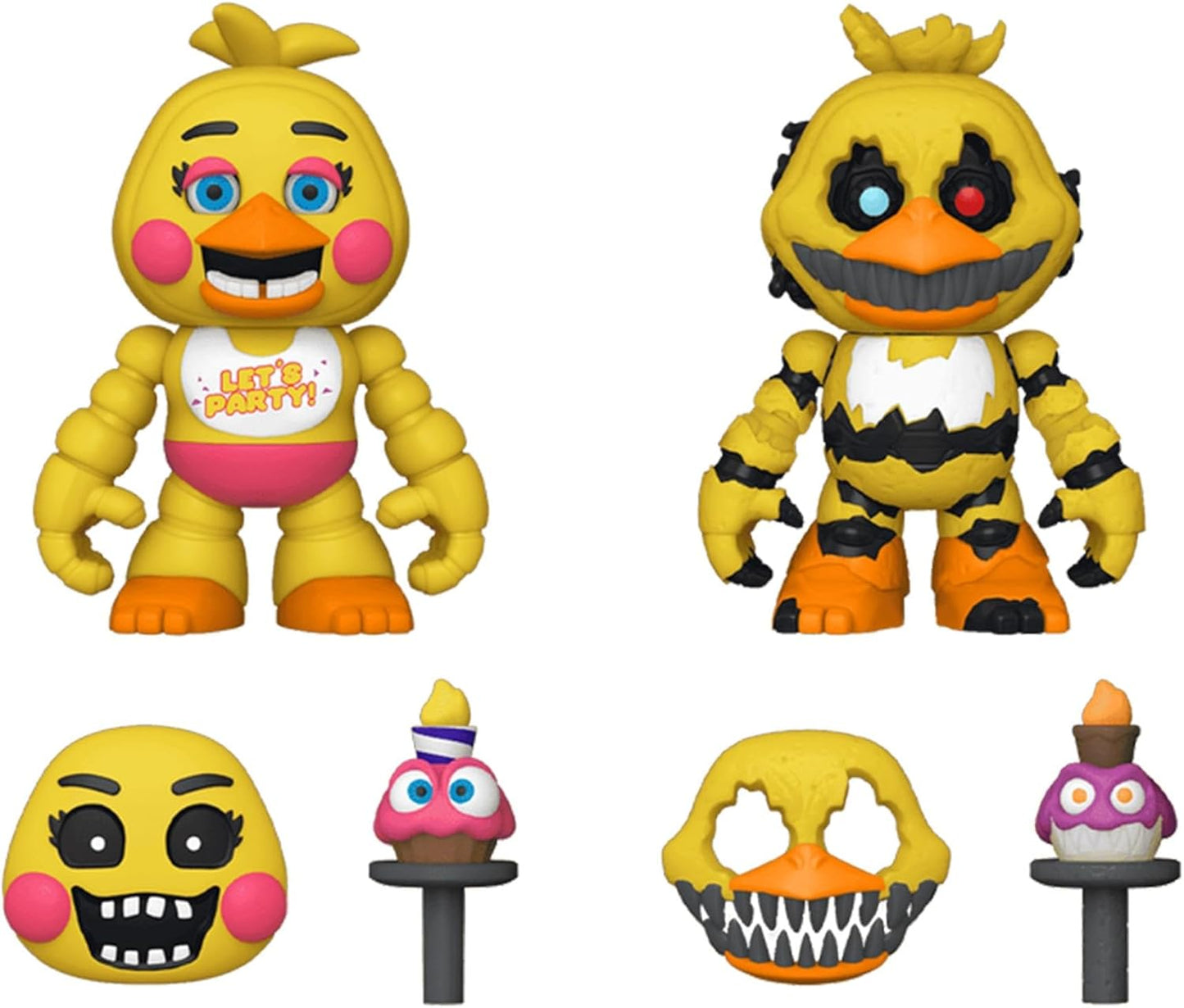 Funko Five Nights at Freddy's (FNAF) Snap: Nightmare Chica The Chicken & Toy Chica The Chicken 2PK - Vinyl-Sammelfigur - Geschenkidee - Offizielle Handelswaren - Spielzeug Für Kinder und Erwachsene