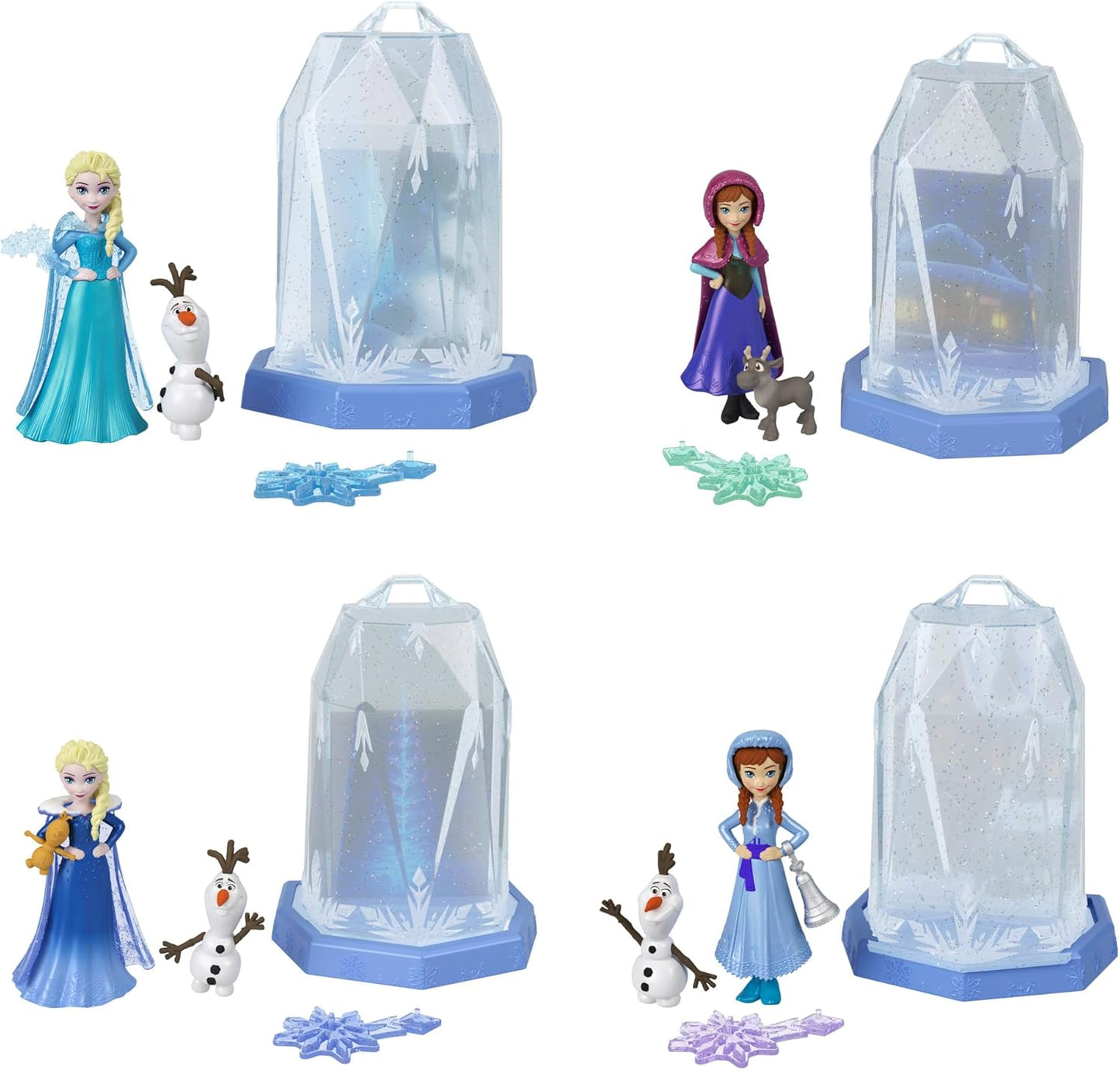 Mattel Disney  Disney Frozen Ice Reveal, kleine Puppe mit Squishy-Eisgel und 6 Überraschungen, einschließlich Freundefigur Accessoires