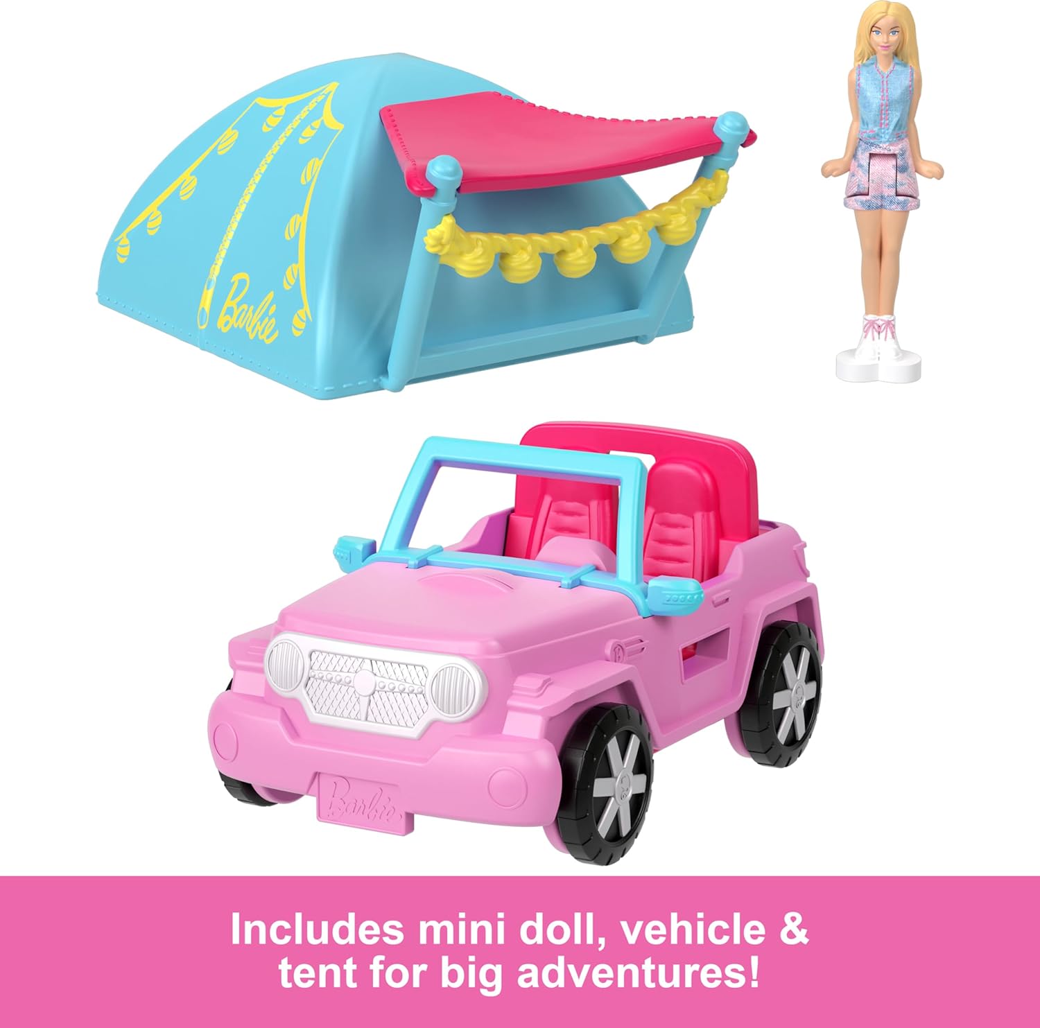 Mattel Mini Barbie Land Jeep+ Zelt – Angeltoys