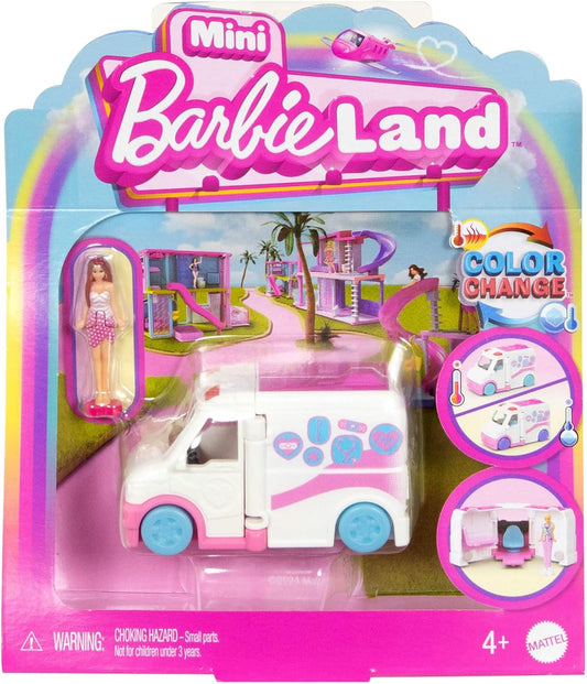 Mattel Mini Barbie Land weisser Krankenwagen