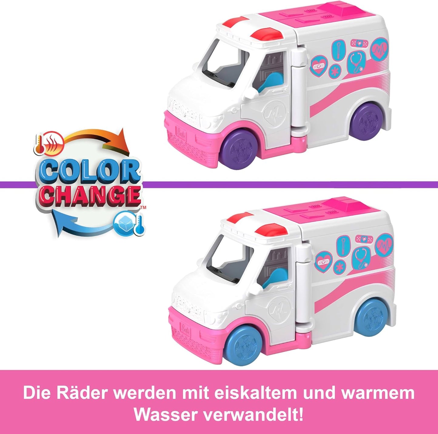 Mattel Mini Barbie Land weisser Krankenwagen