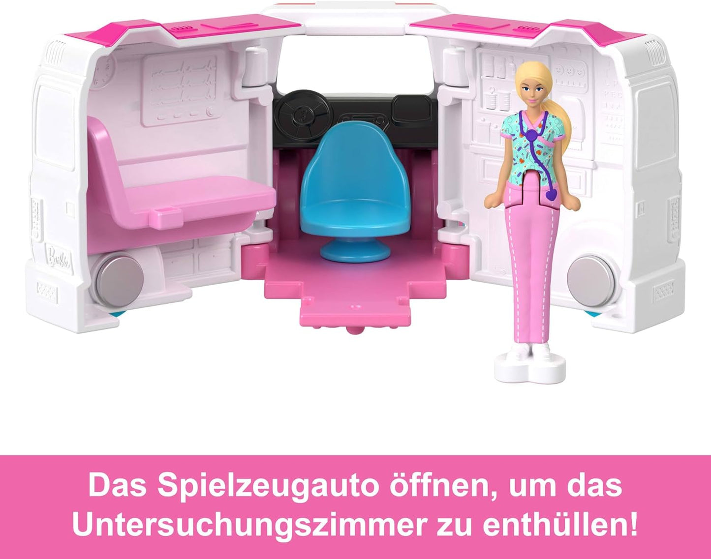 Mattel Mini Barbie Land weisser Krankenwagen