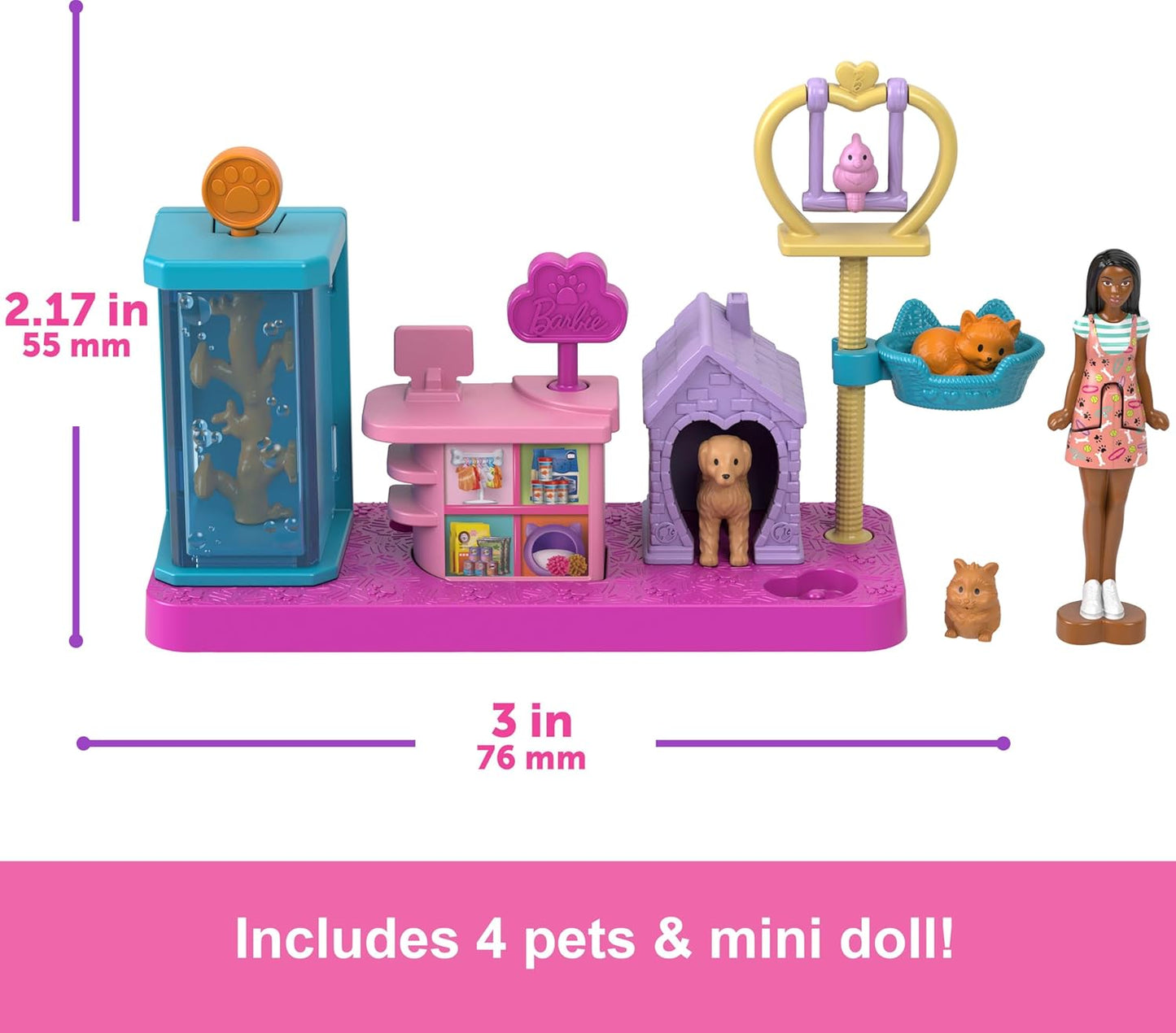Mattel Mini Barbie Land Tier Pet Laden