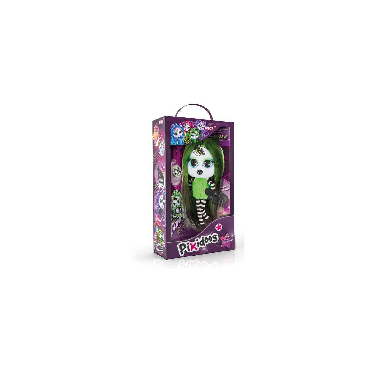 NICI Pixidoos Bami Puppe 20cm mit 3-teiligem Zubehör, im Geschenkkarton