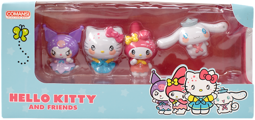 Hello Kitty & Friends Geschenkset mit 4 Spielfiguren Comansi
