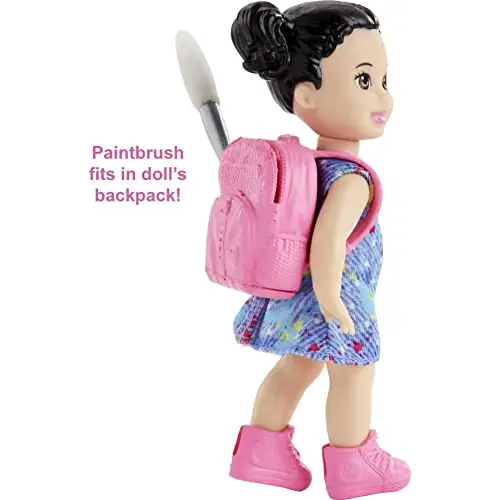Barbie GJM30 - Kunstlehrerin Puppe (brünett) und Spielset